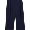 Maison-Kitsune Regular-Fit & Straight Leg Pants Men LEMAIRE Belted straight-leg Tailored Trousers Blue