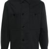 LEMAIRE military-inspired virgin-wool Overshirt Black Men Shirts Maison-Kitsune