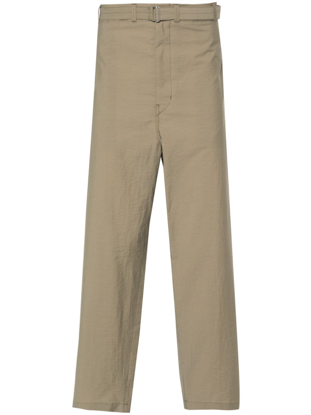 Maison-Kitsune Tapered Pants Men LEMAIRE Belted Tapered Trousers Green