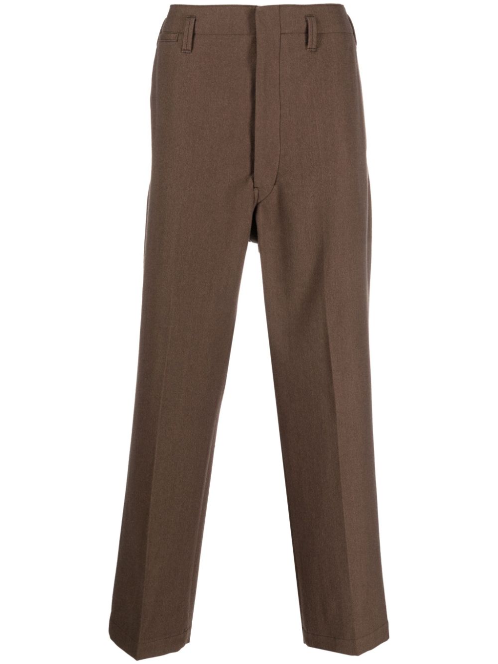 Maison-Kitsune LEMAIRE straight-leg wool-blend Trousers Brown Men Regular-Fit & Straight Leg Pants