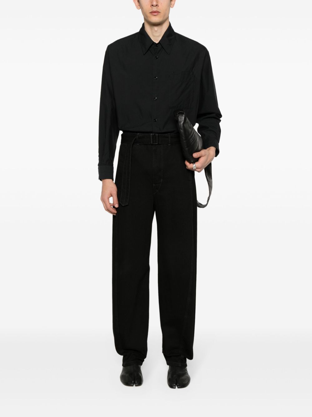 Men Shirts Maison-Kitsune LEMAIRE double-pocket Shirt Black
