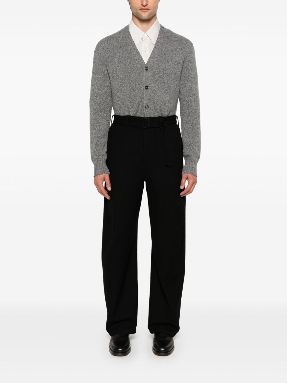 LEMAIRE virgin-wool Trousers Black Maison-Kitsune Men Regular-Fit & Straight Leg Pants