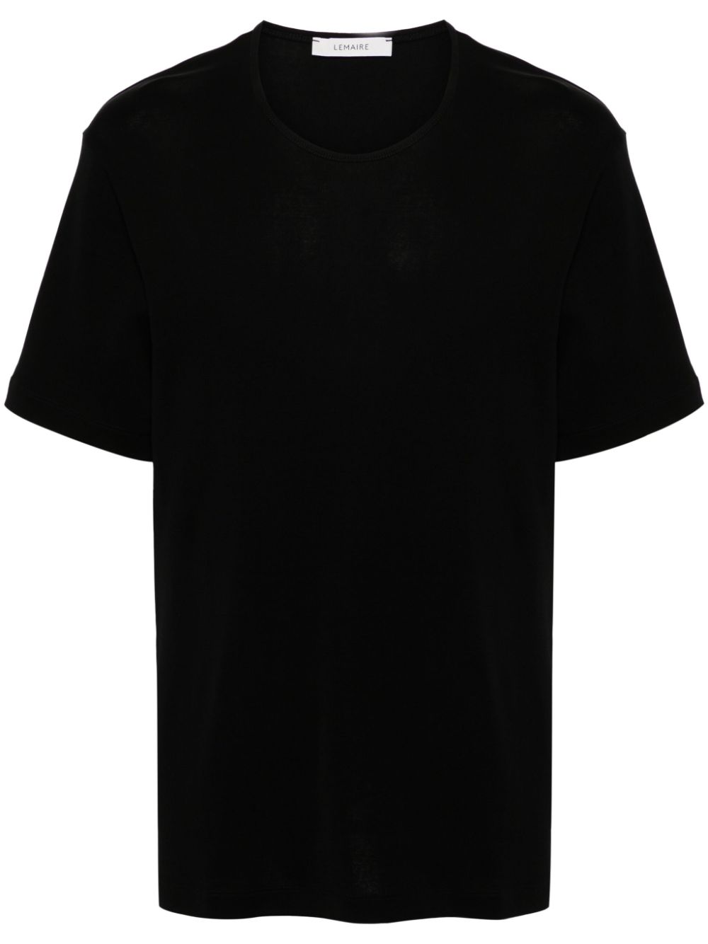 LEMAIRE Ribbed Cotton T-shirt Black Men T-Shirts Maison-Kitsune
