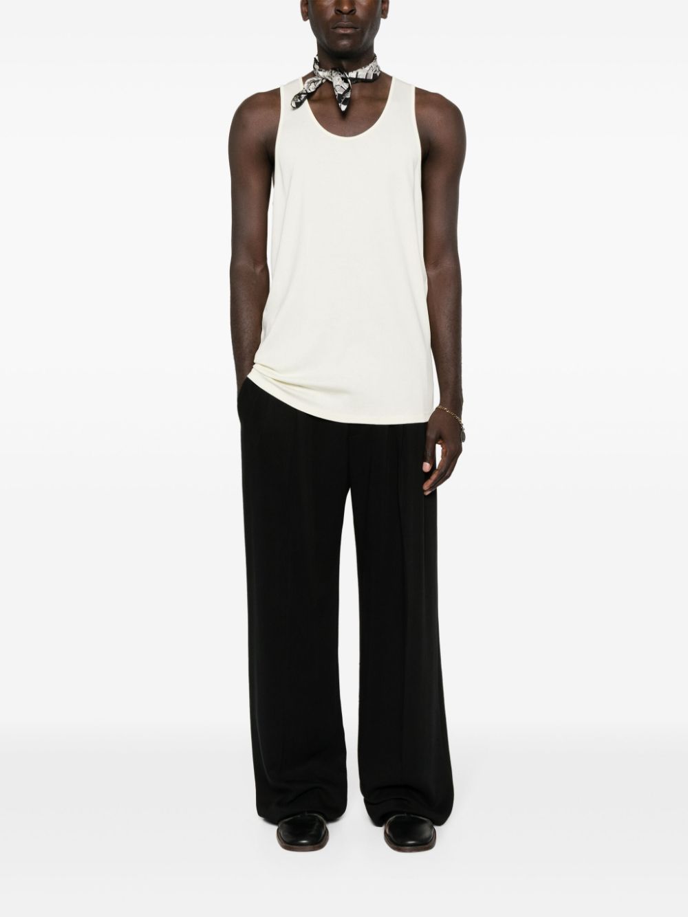 Maison-Kitsune LEMAIRE Débardeur Ribbed Top Yellow Men Vests & Tank Tops