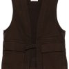 LEMAIRE Utility Gilet Brown Maison-Kitsune Men Waistcoats & Gilets