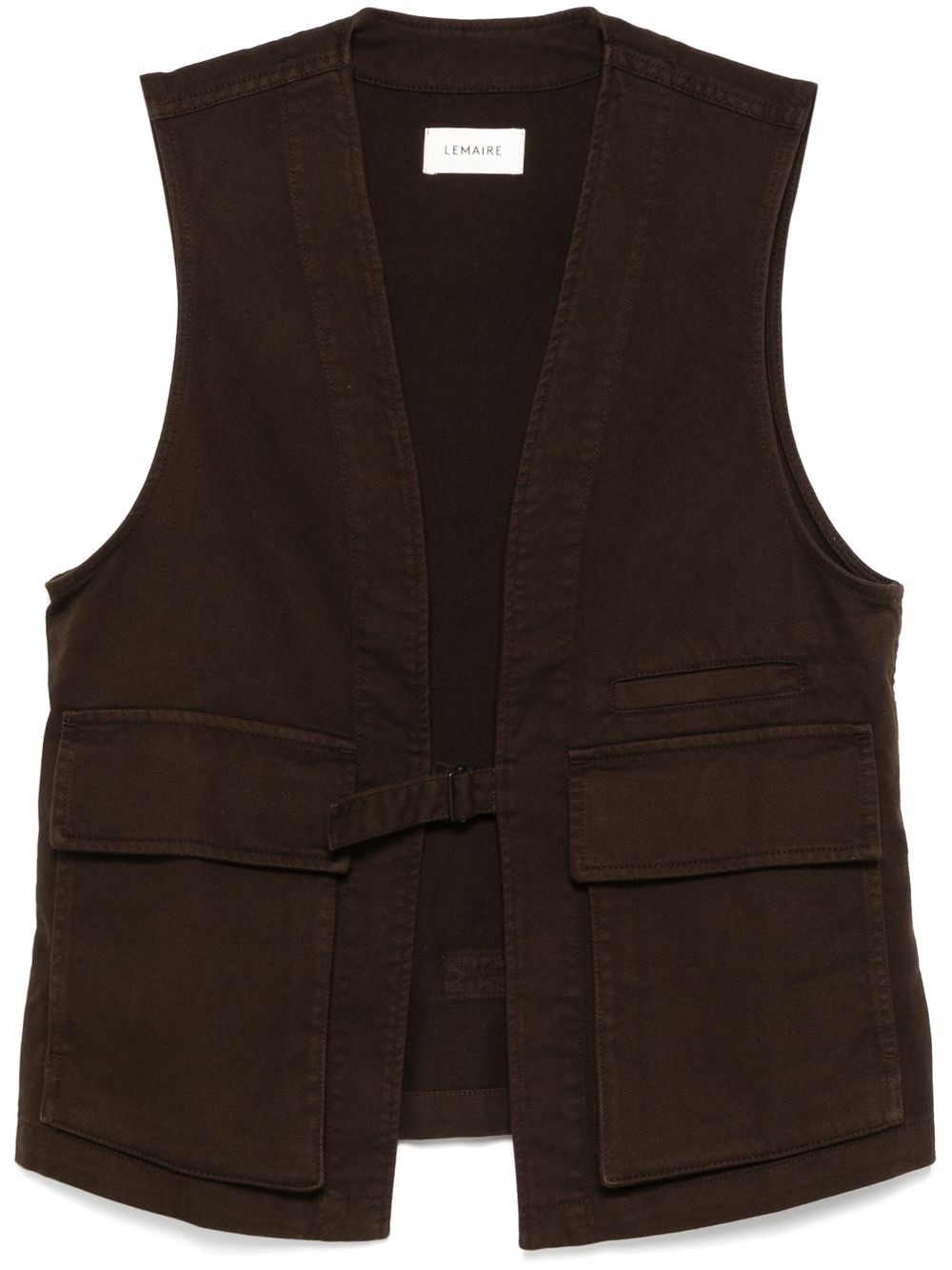 LEMAIRE Utility Gilet Brown Maison-Kitsune Men Waistcoats & Gilets