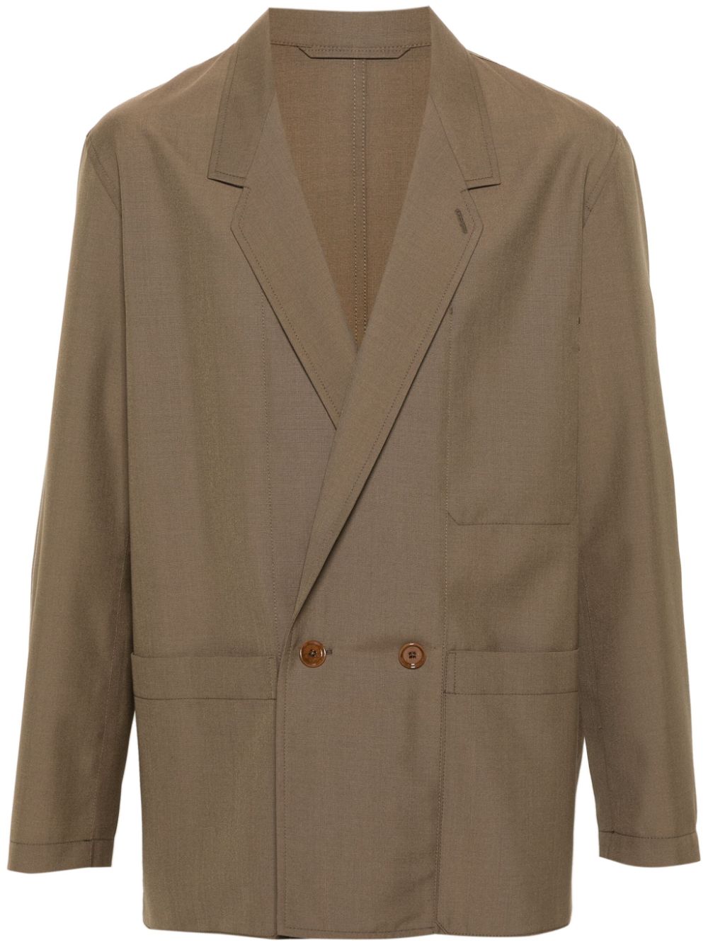 Men Blazers Maison-Kitsune LEMAIRE double-breasted Blazer Brown