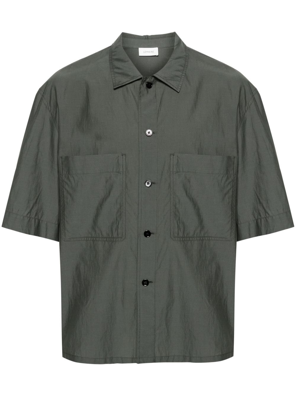 Maison-Kitsune LEMAIRE three-quarter Sleeve Shirt Green Men Shirts