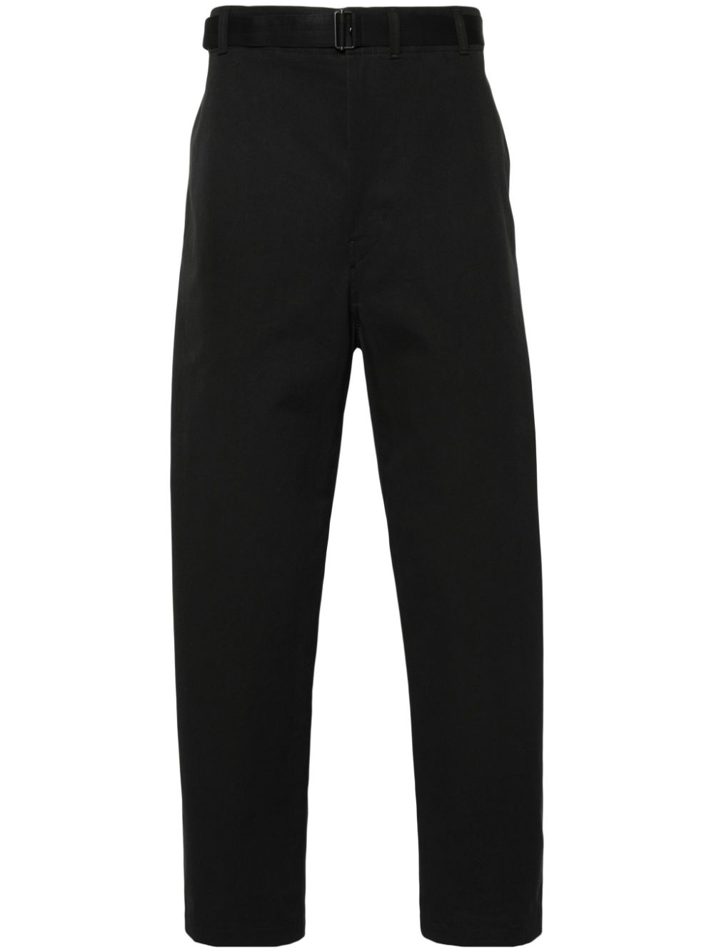 LEMAIRE strap-detail Tapered Trousers Black Men Tapered Pants Maison-Kitsune