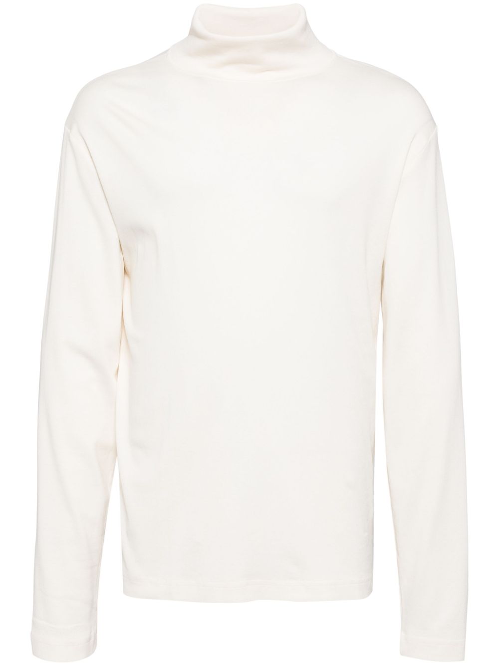 Maison-Kitsune T-Shirts Men LEMAIRE mock-neck long-sleeved T-shirt Neutrals