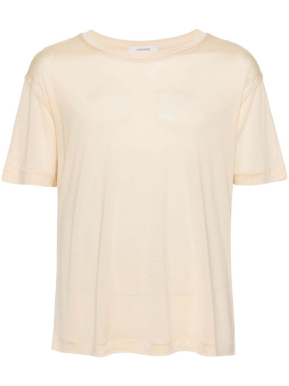 Men T-Shirts Maison-Kitsune LEMAIRE round-neck Silk T-shirt Yellow