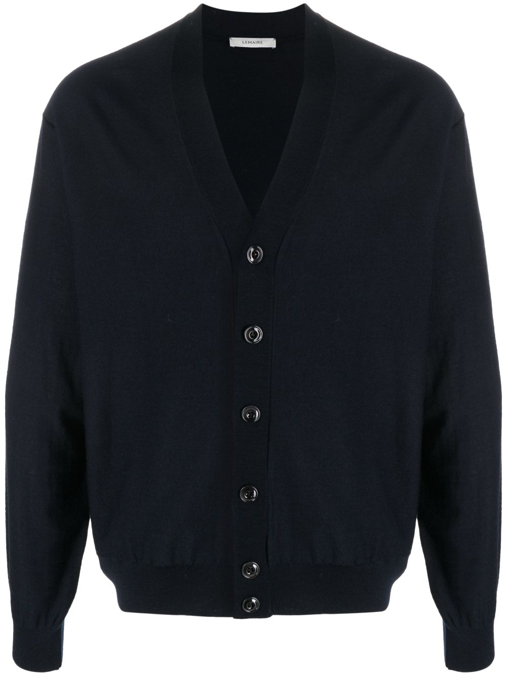 Maison-Kitsune Cardigans Men LEMAIRE V-neck wool-blend Cardigan Blue