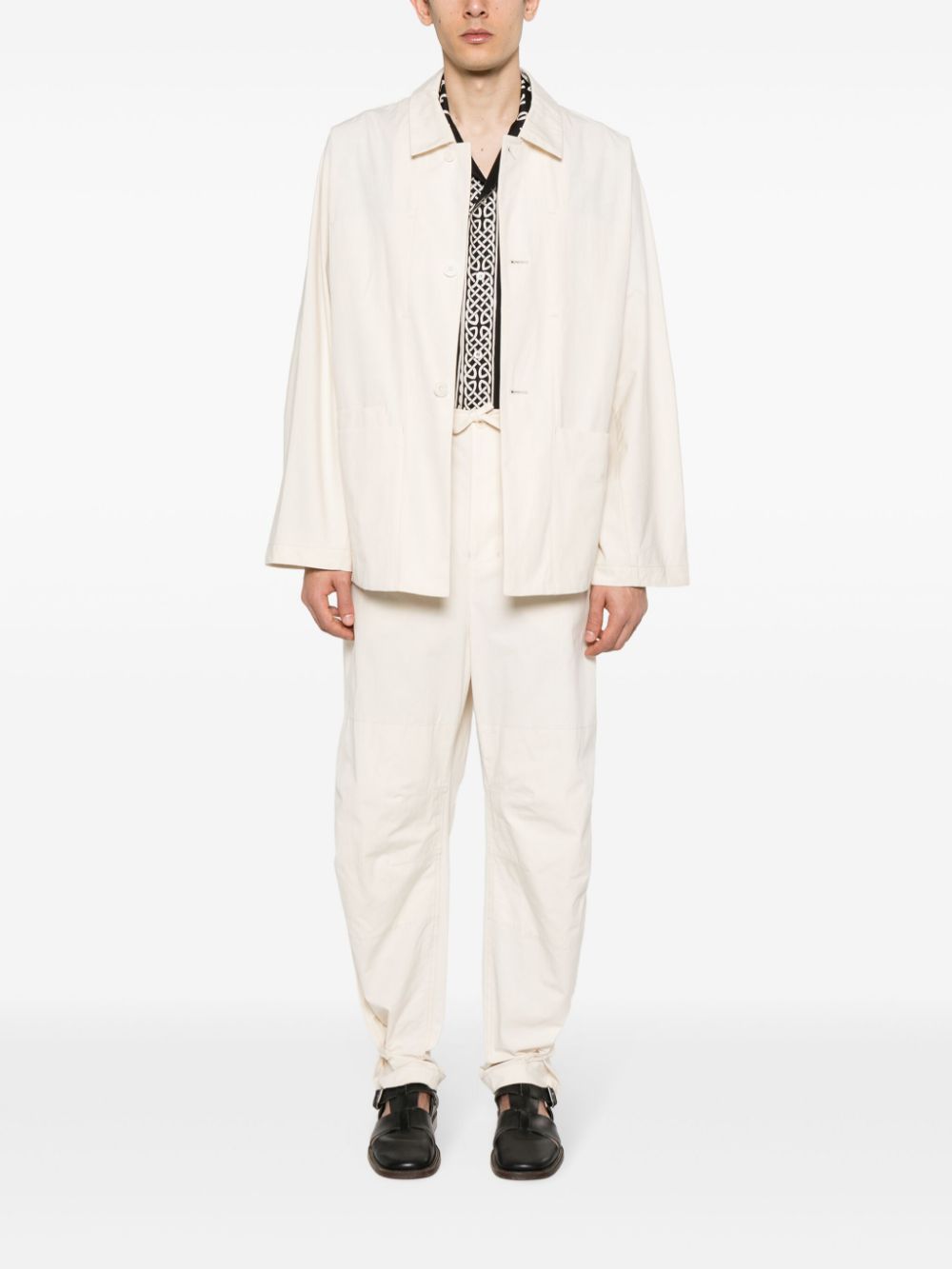 Men Shirt Jackets Maison-Kitsune LEMAIRE Cotton Shirt Jacket Neutrals