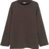 LEMAIRE mélange-effect Sweatshirt Brown Maison-Kitsune Men Sweatshirts