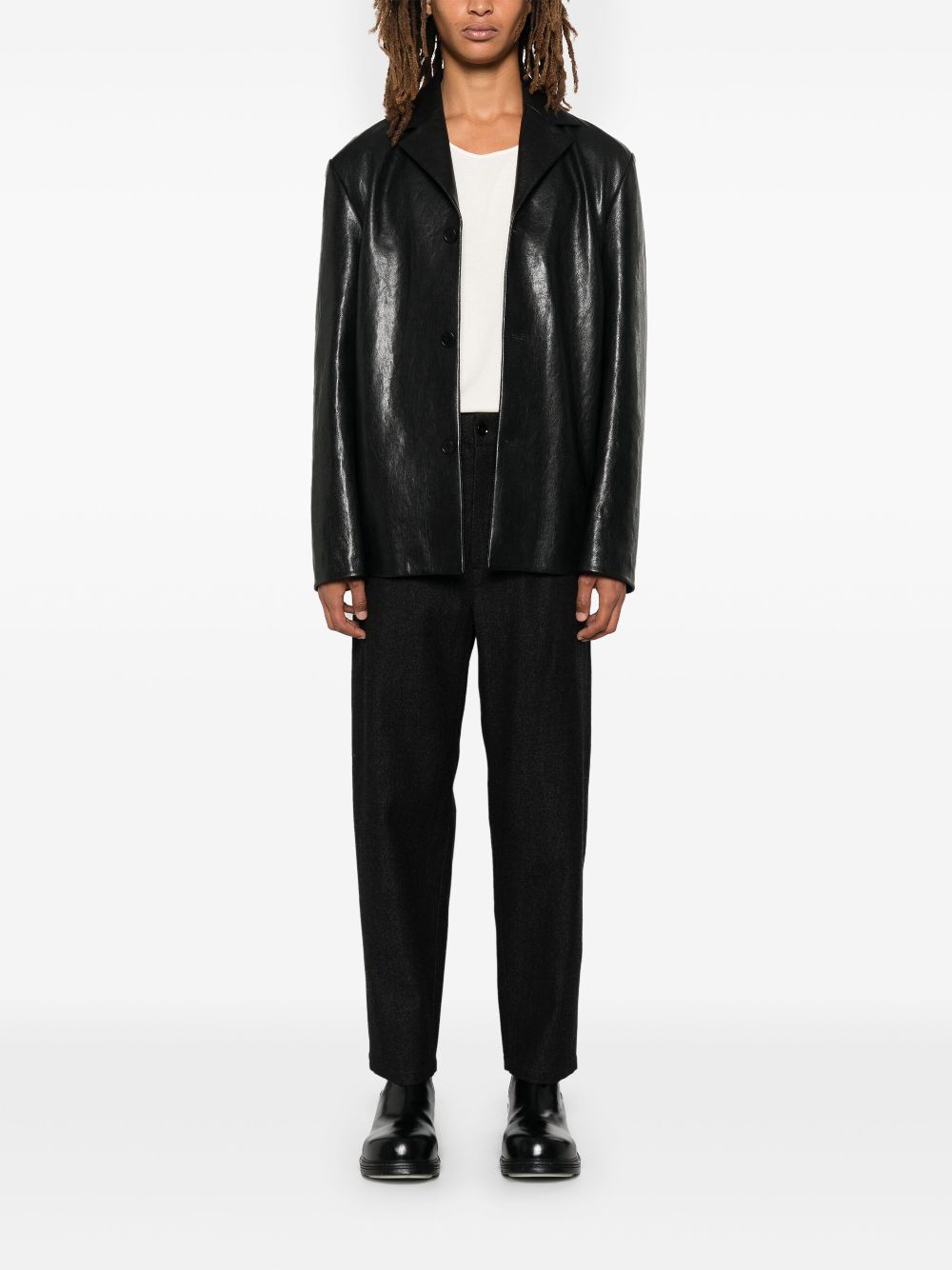 Men Tapered Pants Maison-Kitsune LEMAIRE Carrot Trousers Black