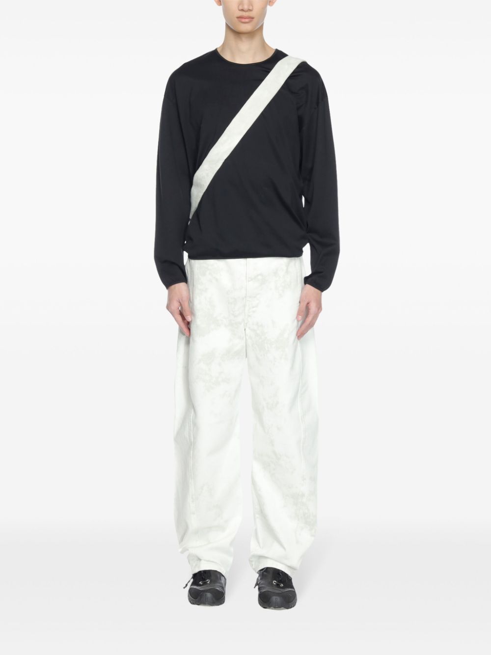 LEMAIRE Cotton Jersey t-shirt Black Men T-Shirts Maison-Kitsune