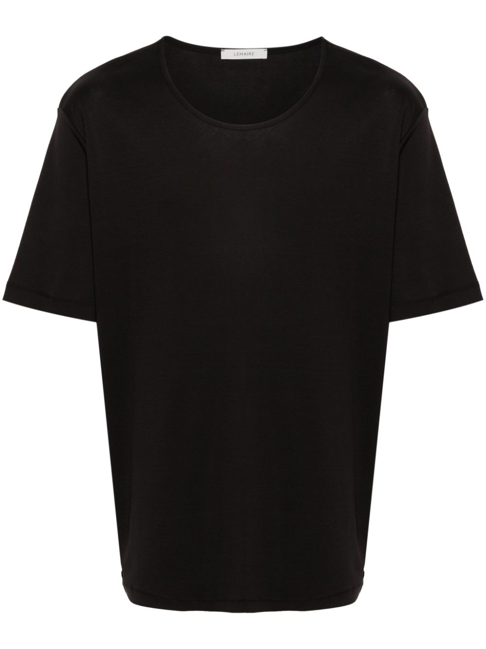 Men T-Shirts Maison-Kitsune LEMAIRE Ribbed U-neck T-shirt Black