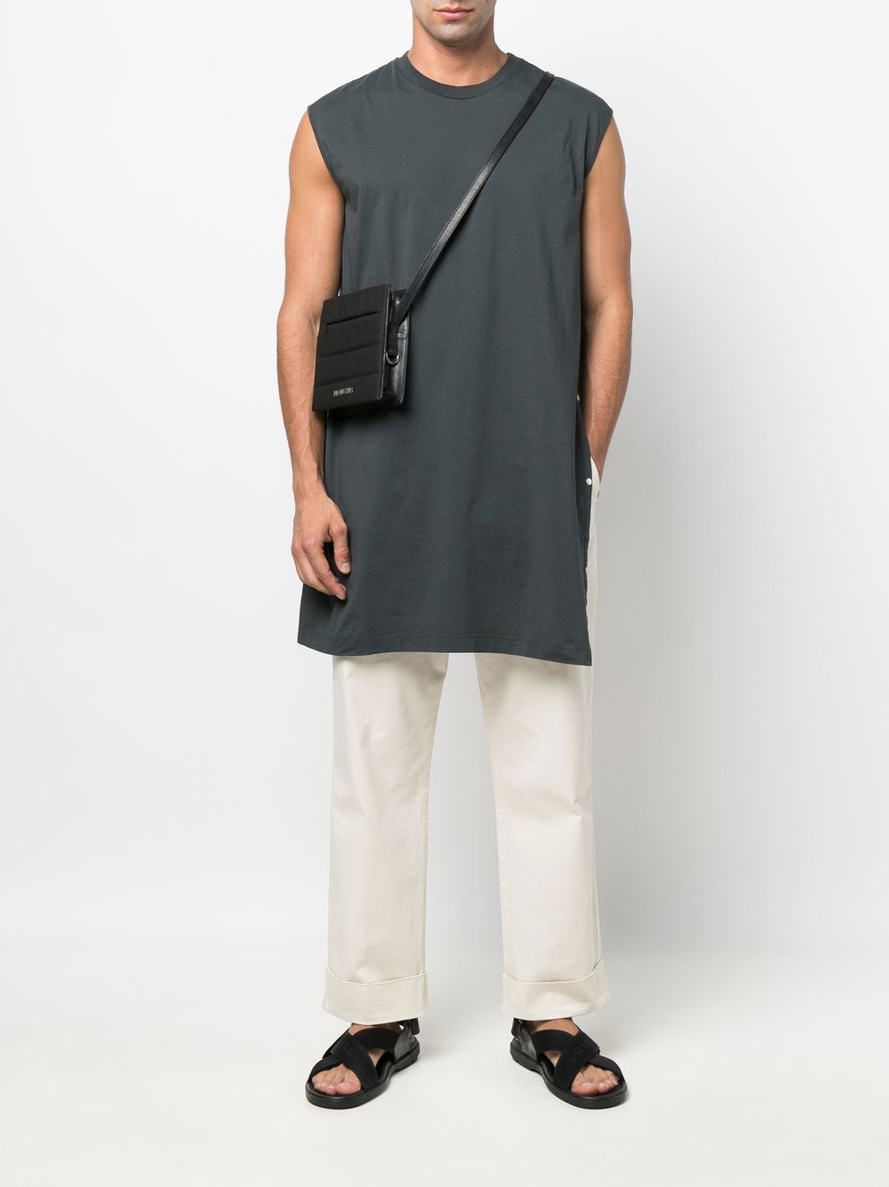 Maison-Kitsune Vests & Tank Tops Men LEMAIRE Longline Cotton Tank Top Green