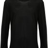 Men T-Shirts Maison-Kitsune LEMAIRE Longsleeved Silk Jersey Top Black