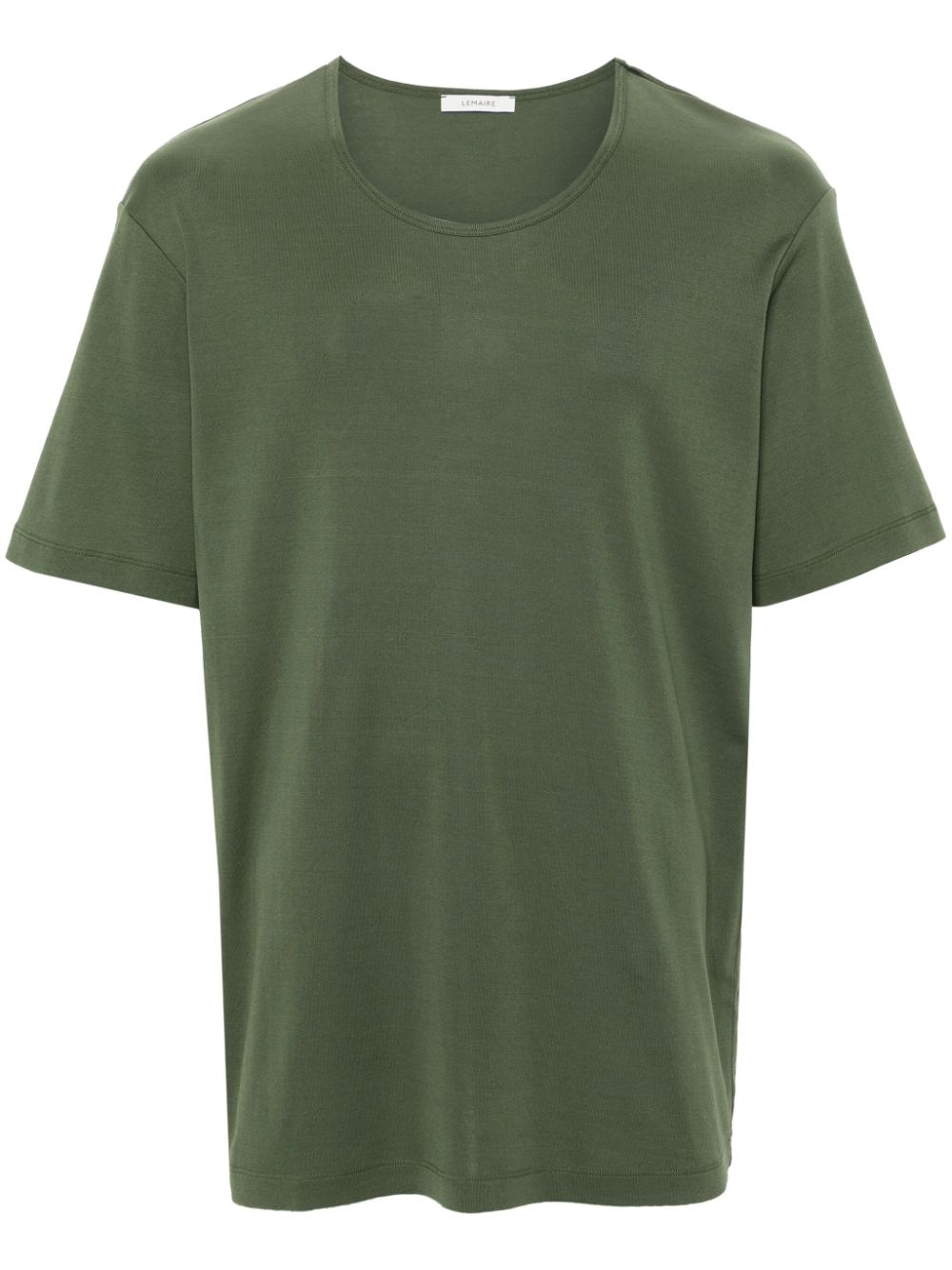 LEMAIRE Rib U Cotton T-shirt Green Maison-Kitsune Men T-Shirts