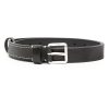Men Belts Maison-Kitsune LEMAIRE contrast-stitching Reversible Leather Belt Black
