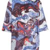 Men Shirts Maison-Kitsune LEMAIRE Angkasapura graphic-print Shirt Blue