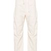 Maison-Kitsune Loose Fit Pants Men LEMAIRE drawstring-waist Loose Trousers Neutrals