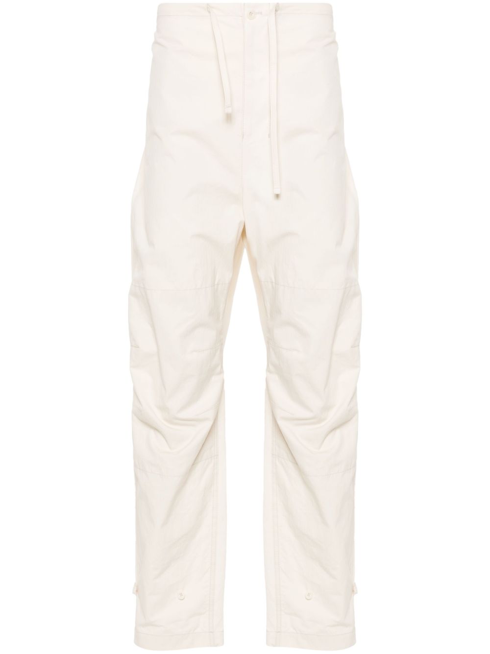 Maison-Kitsune Loose Fit Pants Men LEMAIRE drawstring-waist Loose Trousers Neutrals