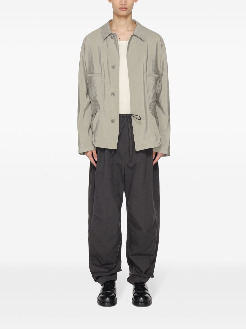 Maison-Kitsune Shirt Jackets Men LEMAIRE four-pocket Shirt Jacket Grey
