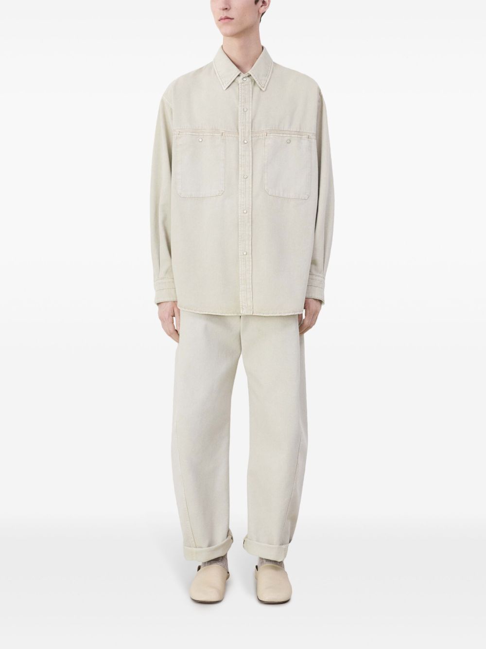 Men Shirts Maison-Kitsune LEMAIRE long-sleeve Denim Shirt Neutrals