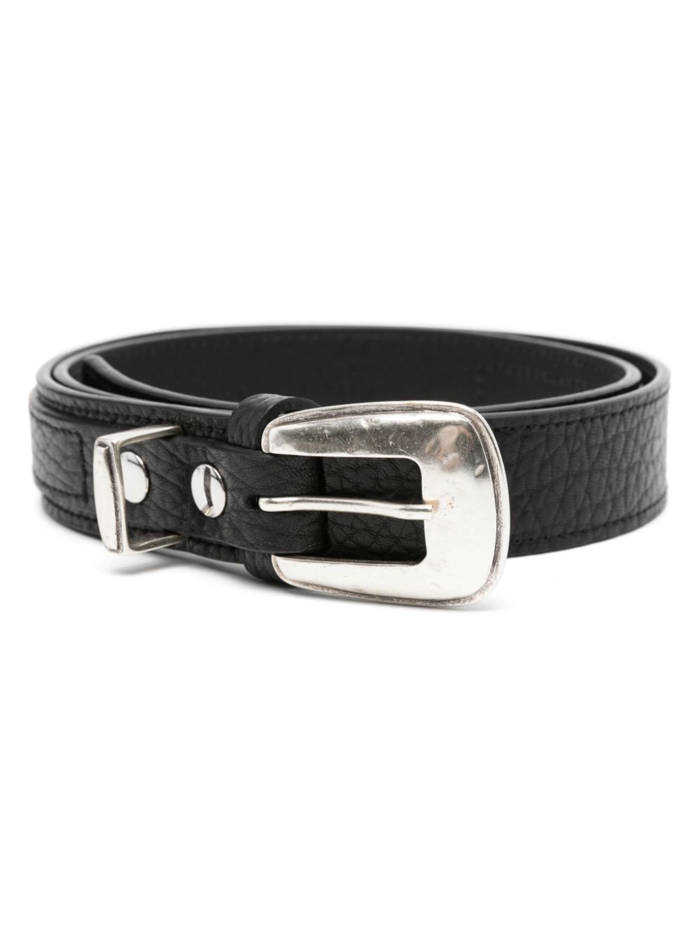LEMAIRE Leather Belt Black Men Belts Maison-Kitsune