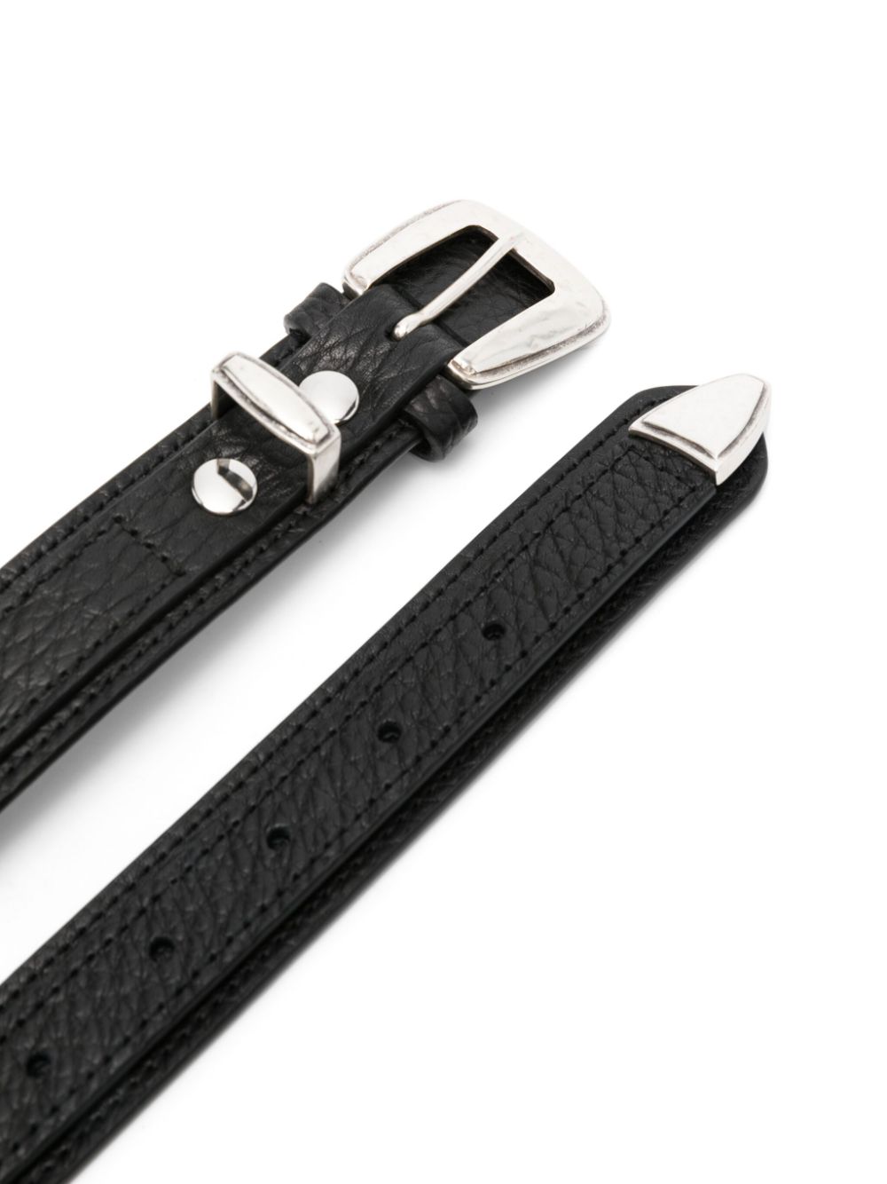 LEMAIRE Leather Belt Black Men Belts Maison-Kitsune