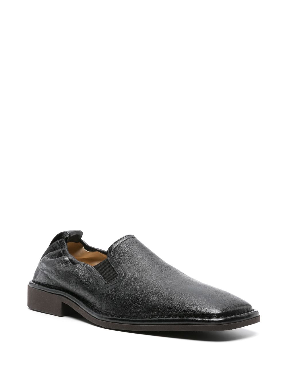 LEMAIRE Leather slip-on Loafers Black Maison-Kitsune Men Loafers