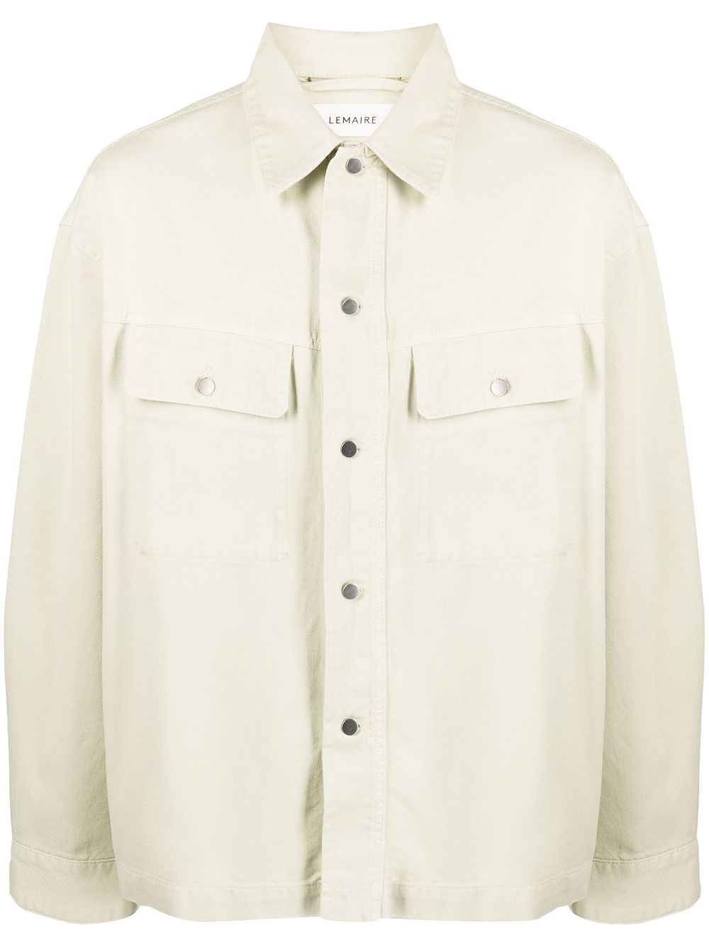 Maison-Kitsune Shirts Men LEMAIRE flap-pockets Cotton Shirt Green