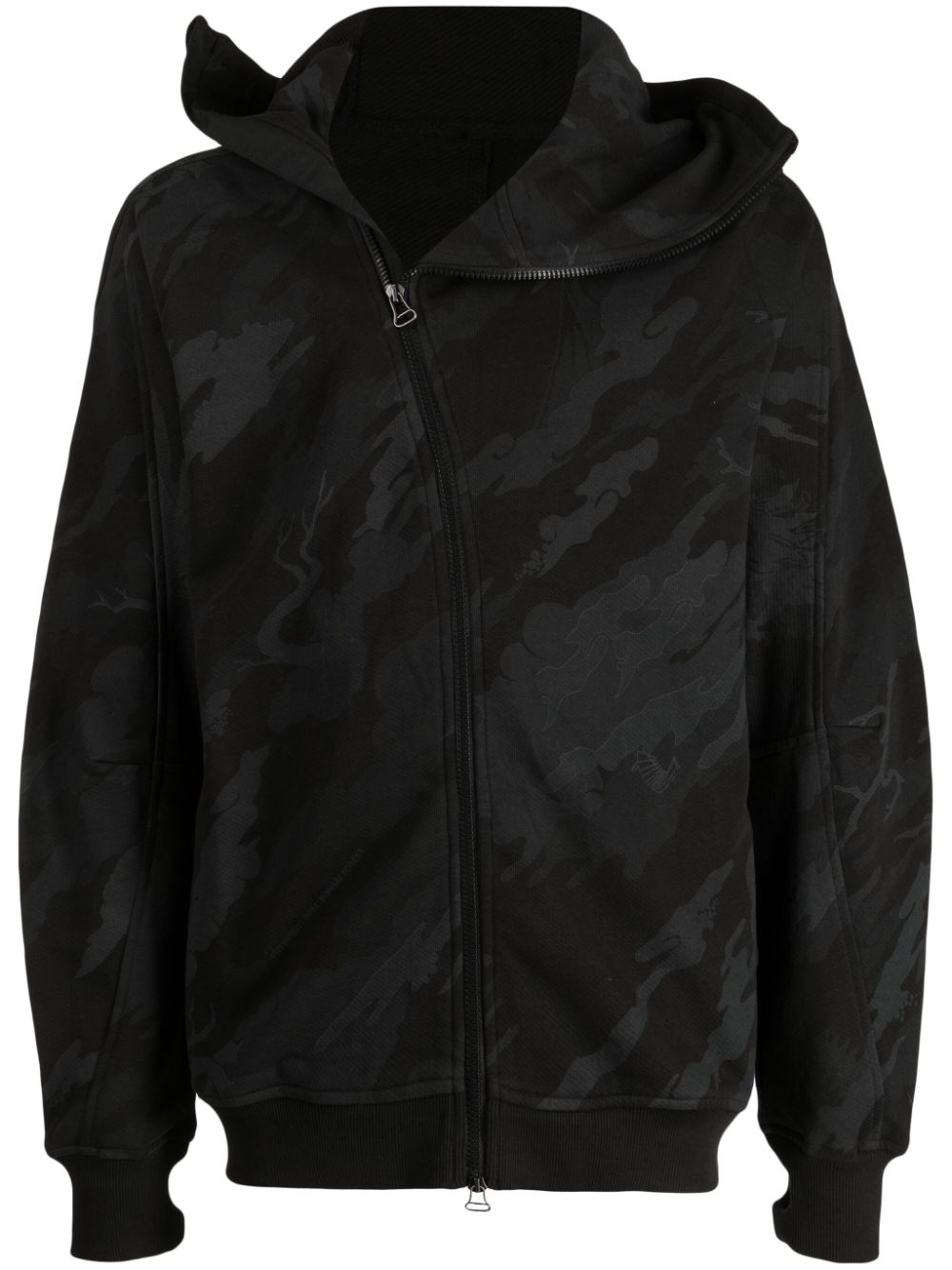 Maharishi 4518 Camo Shinobi Balaclava Jacket Black Maison-Kitsune Men Bomber Jackets