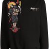 Maison-Kitsune Maharishi Shinobi logo-embroidered Sweatshirt Black Men Sweatshirts