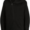 Men Hoodies Maison-Kitsune Maharishi zip-up Organic Cotton Hoodie Black