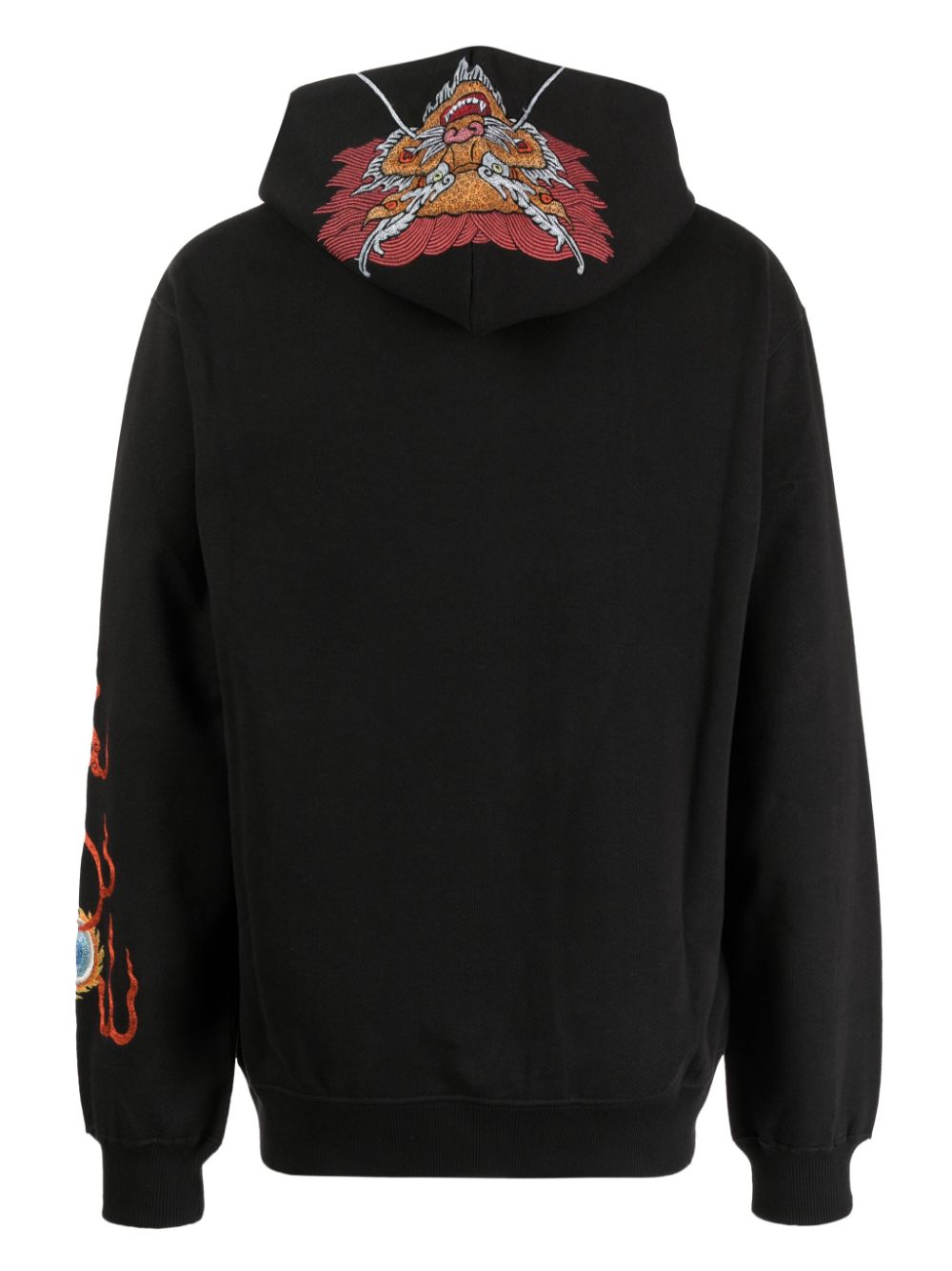 Maison-Kitsune Maharishi Abundance Dragon Organic Cotton Hoodie Black Men Hoodies