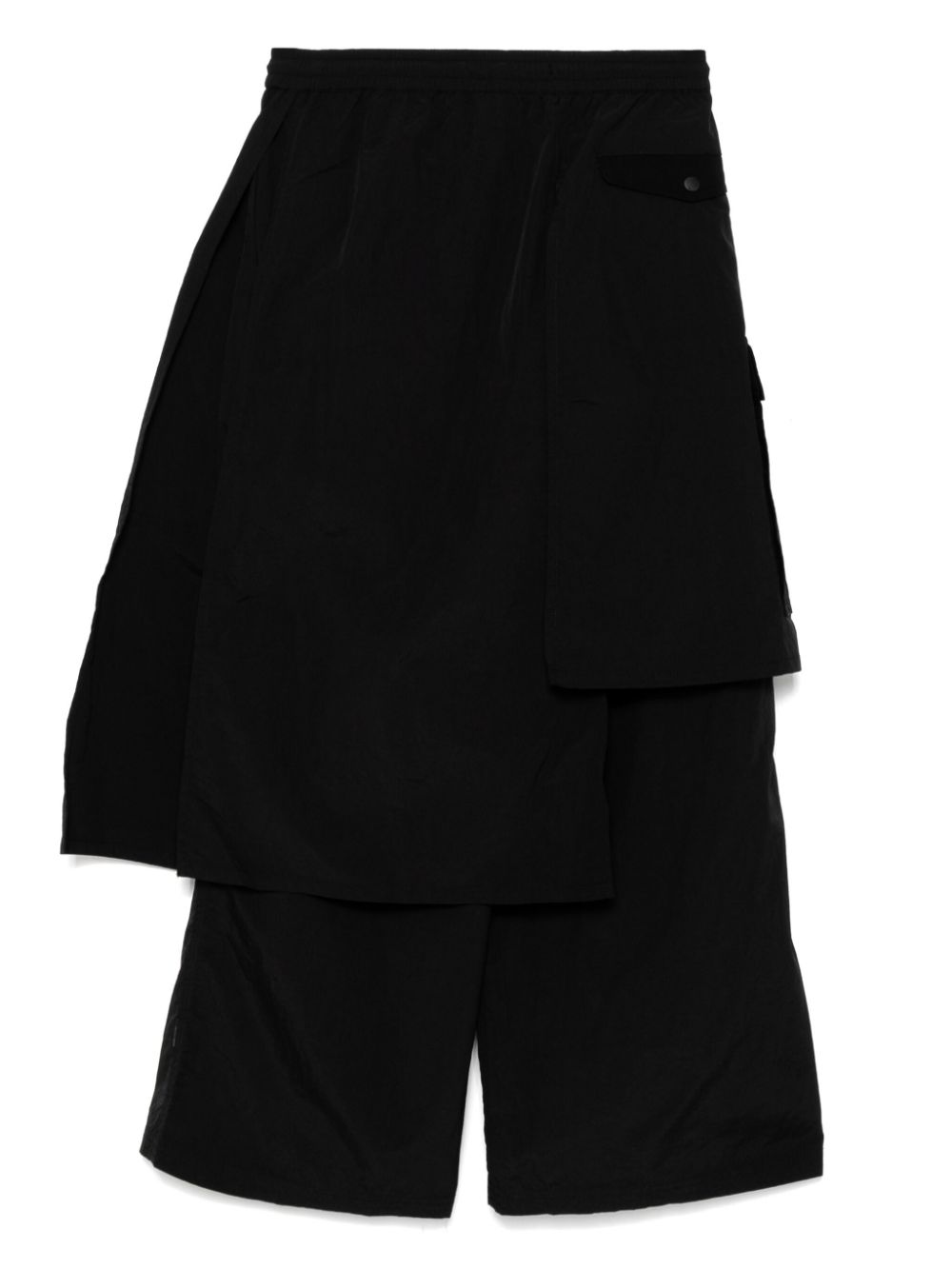 Maharishi Asym Cargo Hakama Pants Black Maison-Kitsune Men Loose Fit Pants