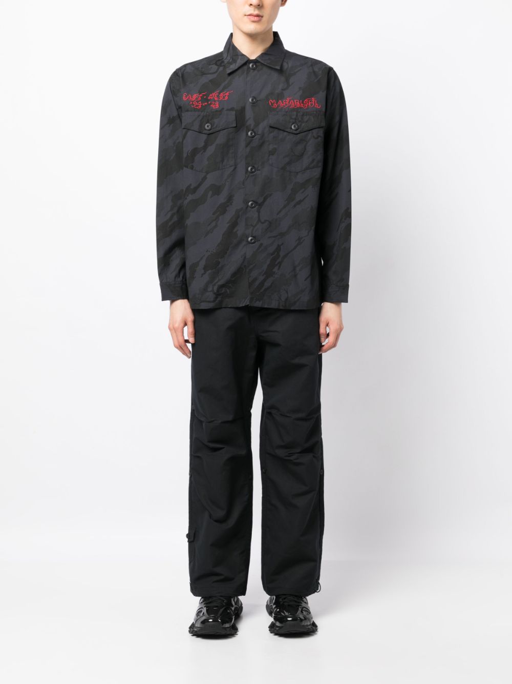 Maharishi Ventile loose-fit Snopants Trousers Black Men Loose Fit Pants Maison-Kitsune