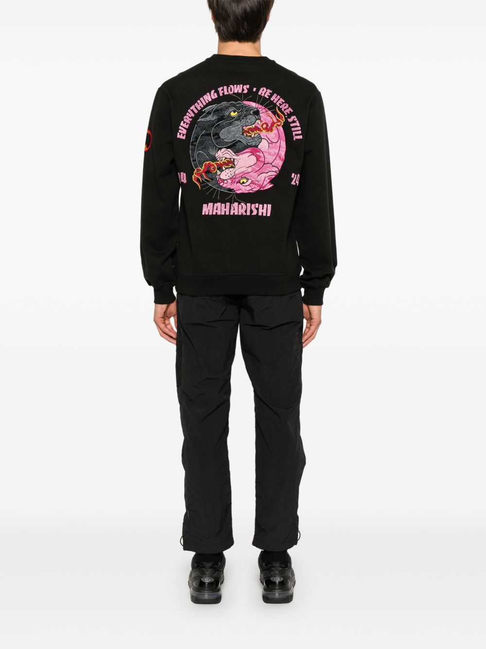 Maison-Kitsune Maharishi 5311 Duality Panther Sweatshirt Black Men Sweatshirts