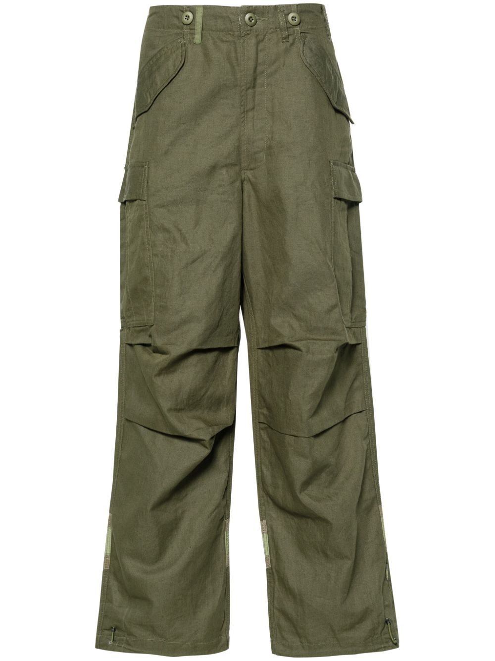 Maharishi Hi-Vis M65 wide-leg Cargo Pants Green Men Wide Leg Pants Maison-Kitsune