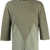 Maison-Kitsune Maharishi crew-neck Knitted T-shirt Green Men Knitted Sweaters