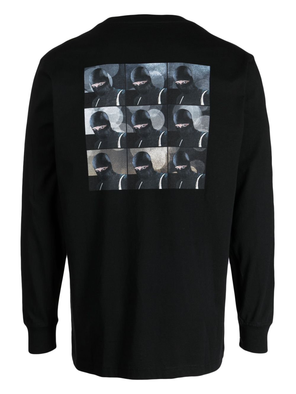 Maison-Kitsune Maharishi logo-print Organic Cotton T-shirt Black Men T-Shirts