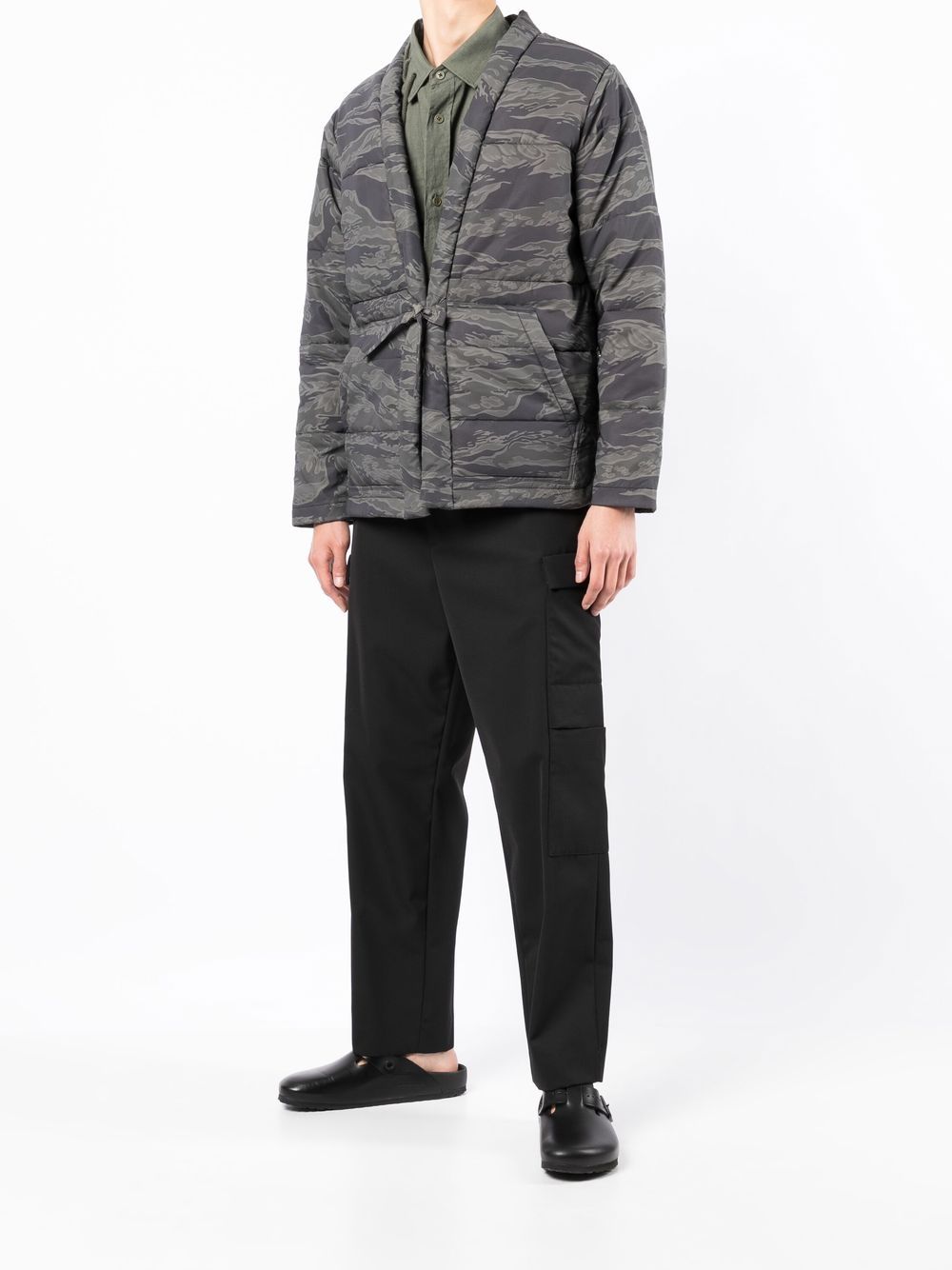 Maharishi camouflage-print Padded Jacket Grey Men Down Jackets Maison-Kitsune