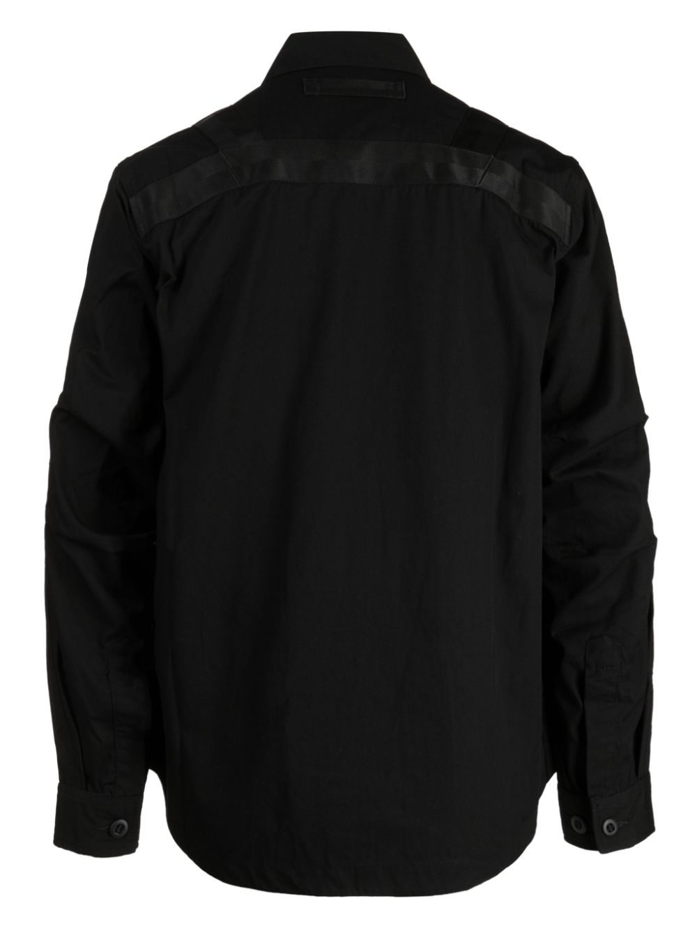 Men Shirt Jackets Maison-Kitsune Maharishi tape-detail Shirt Jacket Black