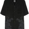 Maison-Kitsune Shirts Men Maharishi Take Tora Summer Shirt Black