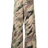 Maison-Kitsune Loose Fit Pants Men Maharishi Bonsai Forest-print Trousers Brown