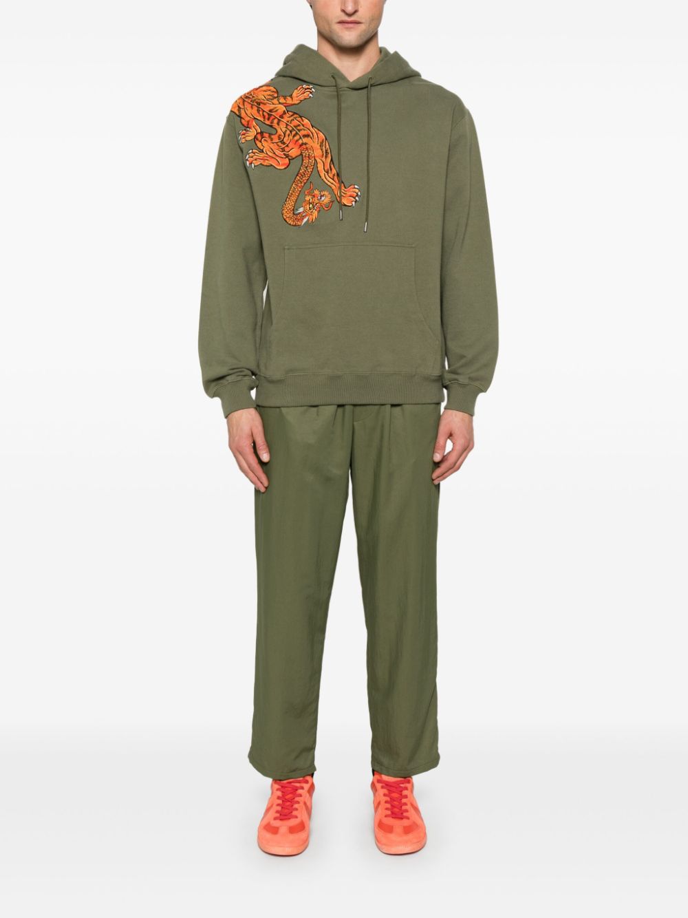 Men Hoodies Maison-Kitsune Maharishi Panther Chimera Hoodie Green