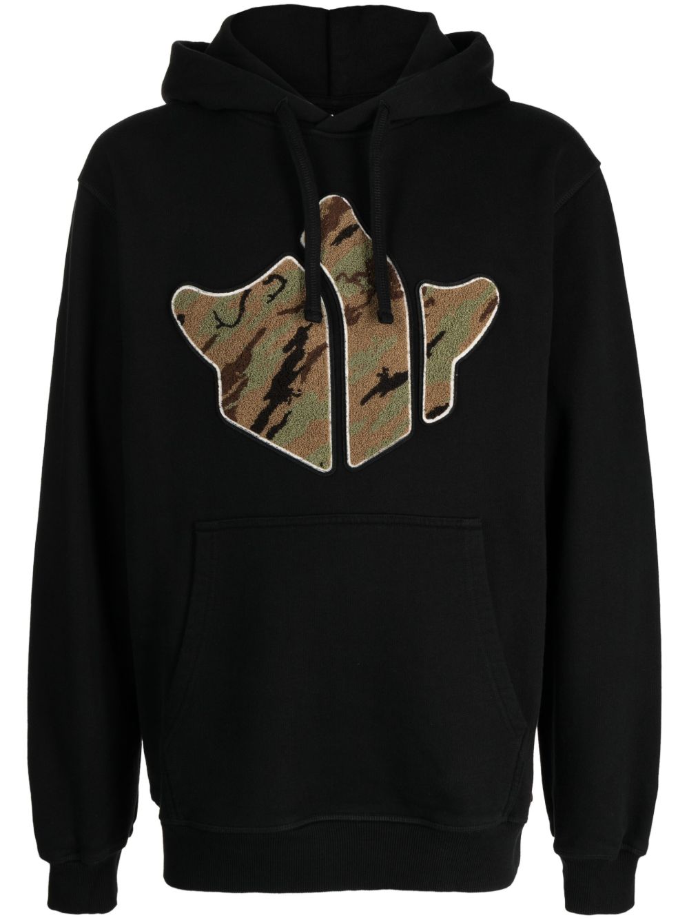 Maharishi Maha Temple Cotton Hoodie Black Maison-Kitsune Men Hoodies
